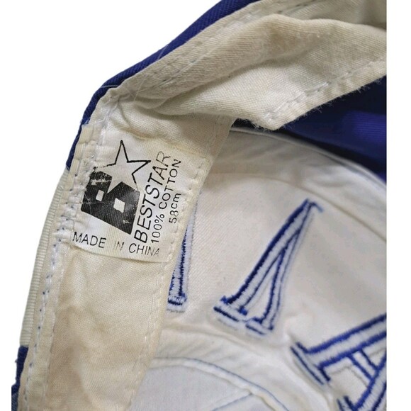 Kavala FC Vintage Hat Cap Greece Football Club Soccer Rare Blue White Beestar - Picture 9 of 9